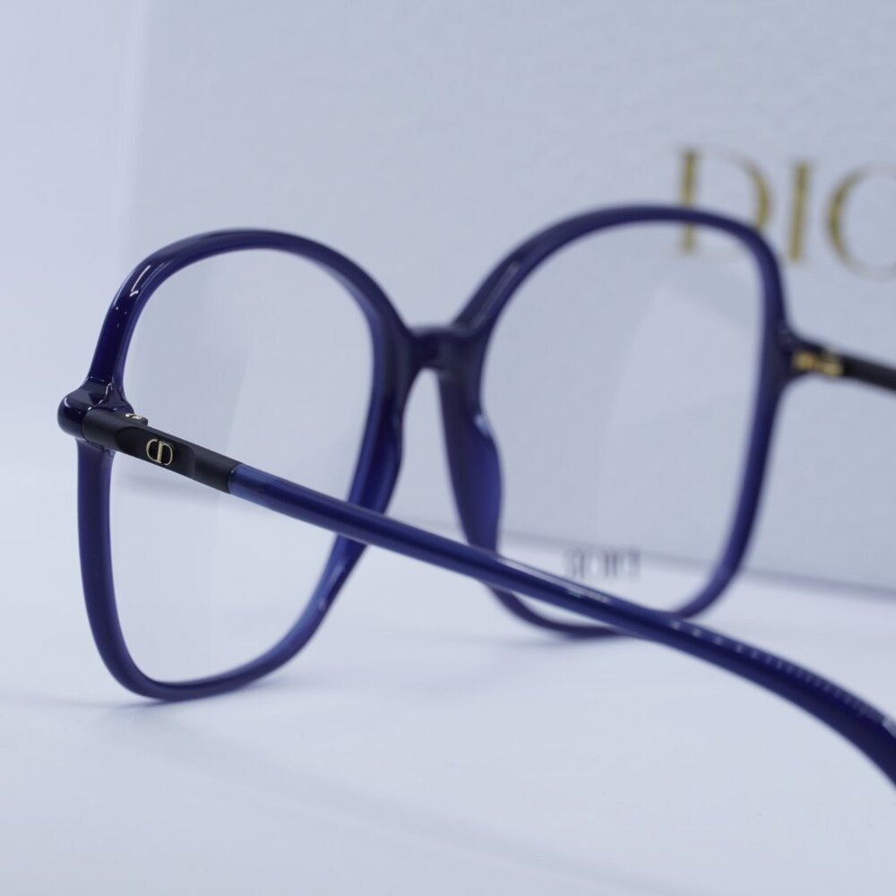 Final Price! Dior MINI CD O B2I 7400 Shiny Blue Eyeglasses 55mm - Picture 9 of 10